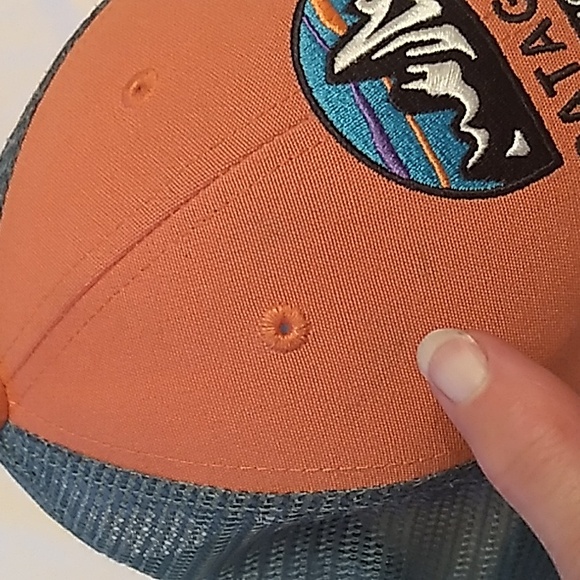 Patagonia 1973 unisex orange and dark green trucker hat adjustable - Picture 5 of 5